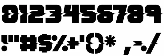 Son Of A Glitch Font Alte caractere