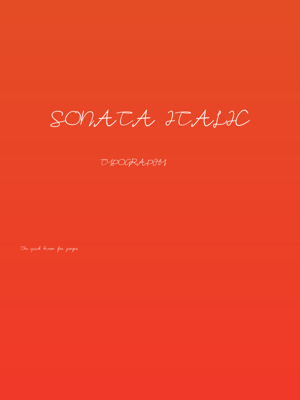Sonata Italic Poster