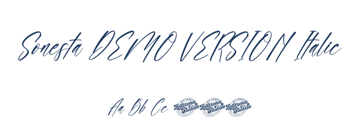 Sonesta DEMO VERSION Italic Font Preview