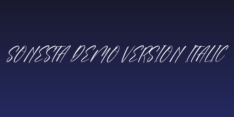 Sonesta DEMO VERSION Italic Social Header