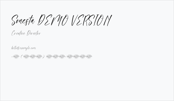 Sonesta DEMO VERSION Business Card