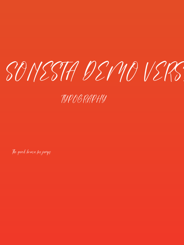 Sonesta DEMO VERSION Poster
