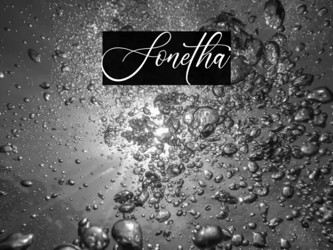 Sonetha Font examples