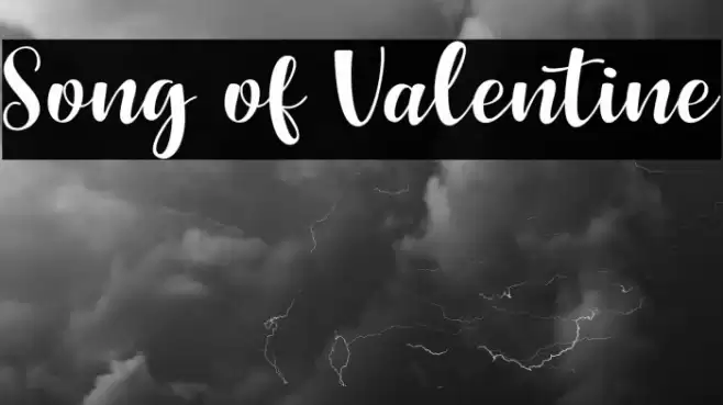 Song of Valentine Font examples