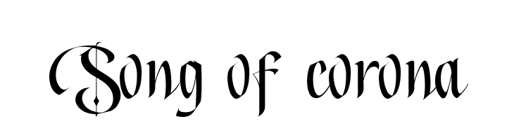 Song of corona  フリーフォントのダウンロード