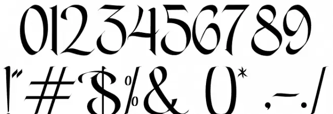 Song of coronos Font OTHER CHARS