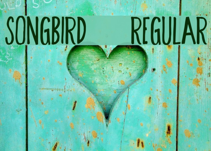 Songbird-Regular Font examples