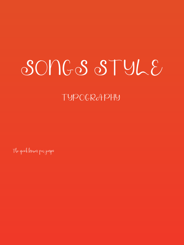Songs Style Poster