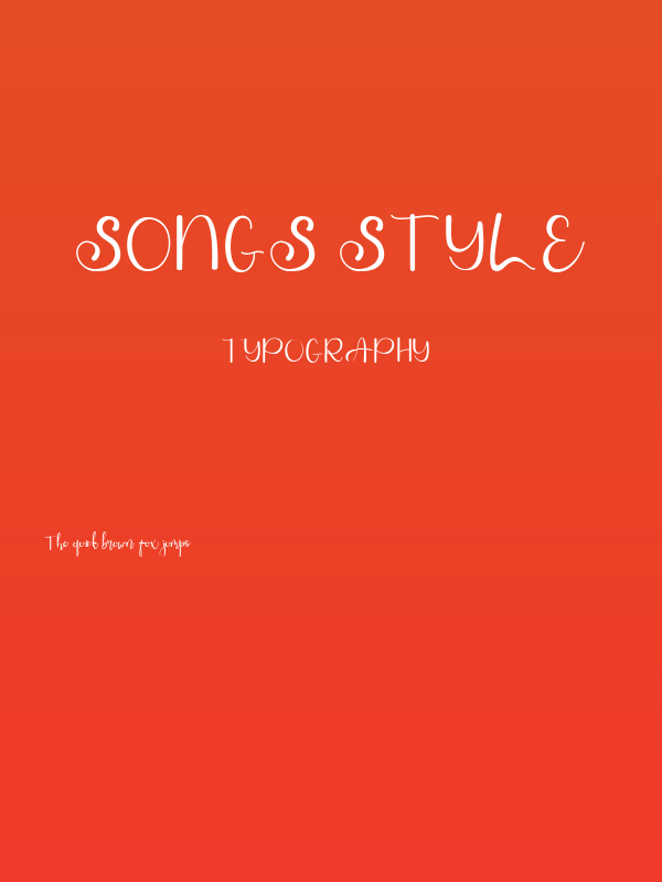 Songs Style Poster