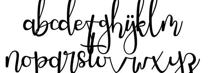 Songs Style Font LOWERCASE