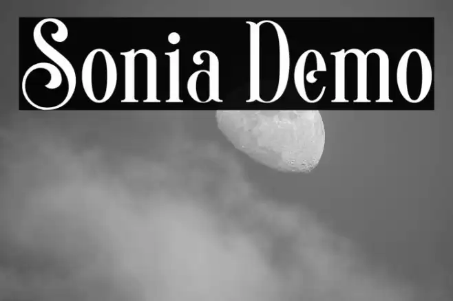 Sonia Demo Шрифта examples