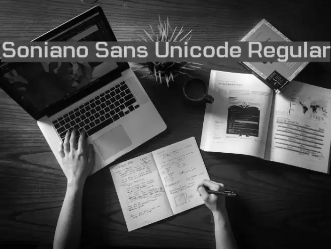 Soniano Sans Unicode Regular Fuentes examples