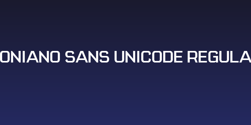 Soniano Sans Unicode Regular Social Header