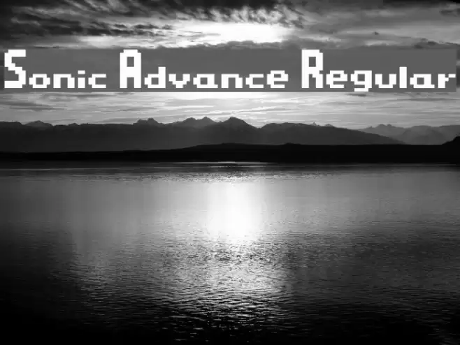 Sonic Advance Regular Font examples
