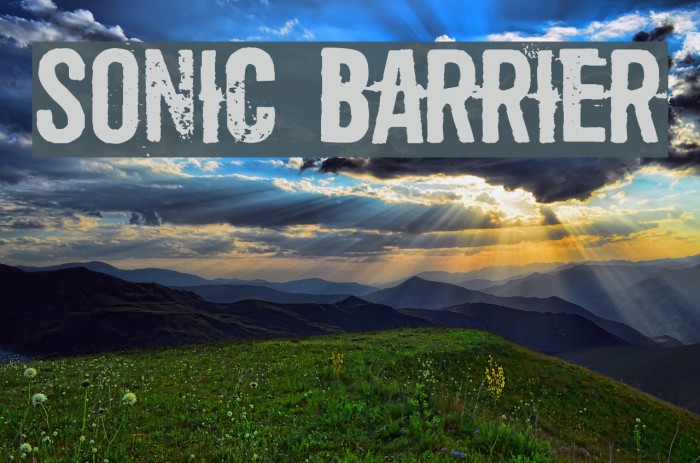 Sonic Barrier Font examples