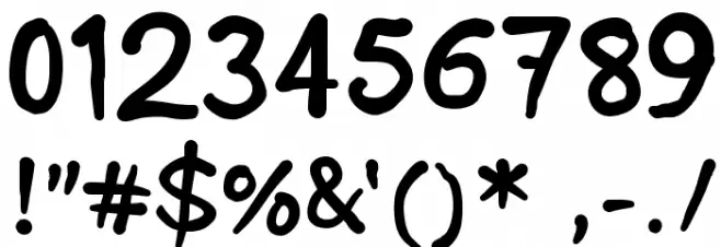 Sonic Comics Font OTHER CHARS