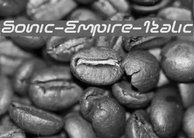 Sonic-Empire-Italic Fonte examples