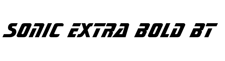 Sonic Extra Bold BT Font