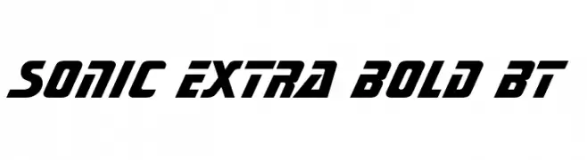 Sonic Extra Bold BT  les polices de caractères gratuit tlcharger