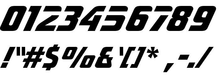 Sonic Extra Bold BT Font OTHER CHARS