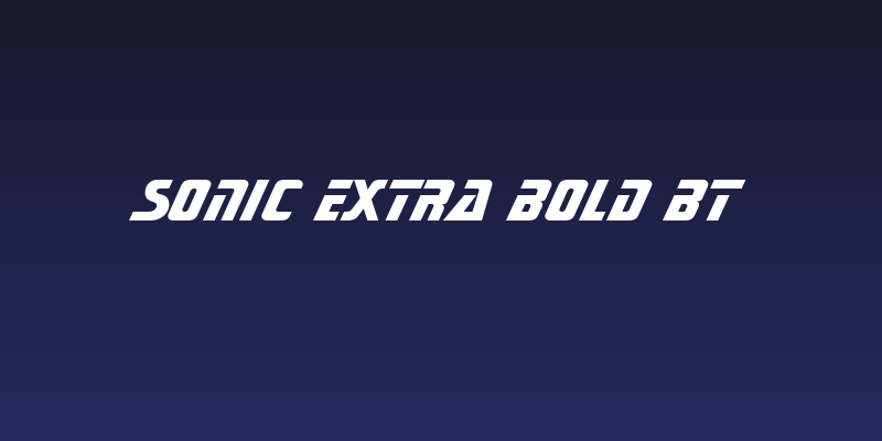 Sonic Extra Bold BT Social Header