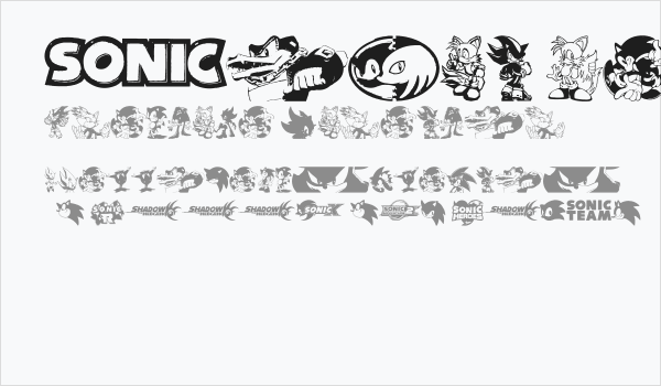 Sonic Mega Font Business Card