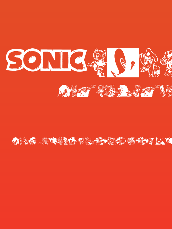 Sonic Mega Font Poster