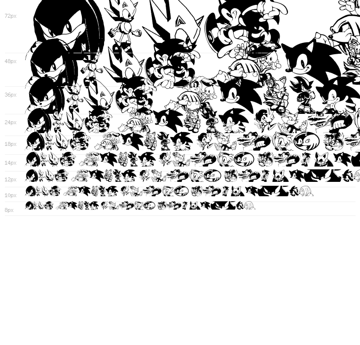 Sonic Mega Font Waterfall