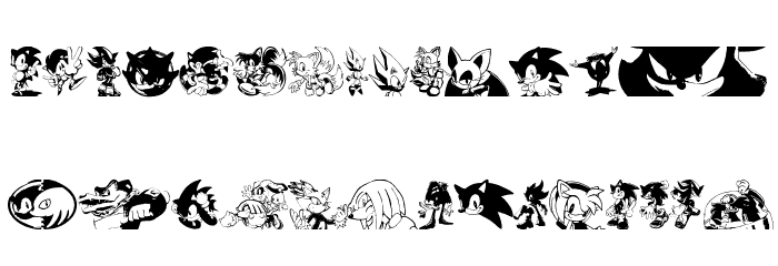 Sonic Mega Font Font LOWERCASE