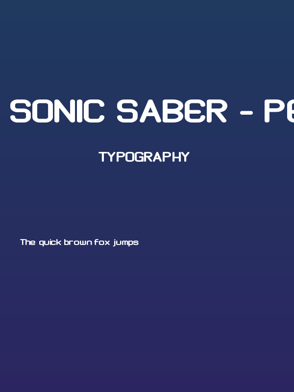 Sonic Saber - Personal Use Poster