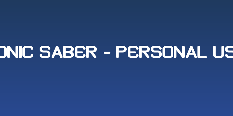 Sonic Saber - Personal Use Social Header