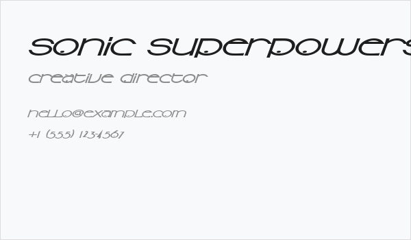 Sonic Superpowers Business Card