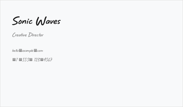 Sonic Waves Business Card