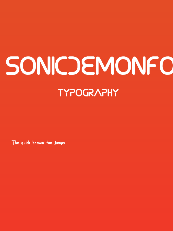 SonicDemonFont Poster
