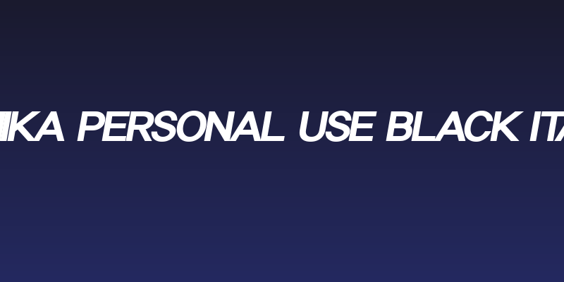 Sonika PERSONAL USE Black Italic Social Header