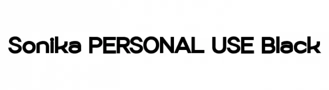 Sonika PERSONAL USE Black  Frei Schriftart Herunterladen