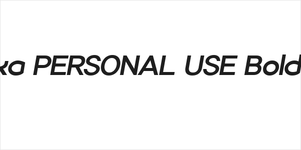 Sonika PERSONAL USE Bold Italic Logo