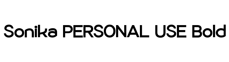 Sonika PERSONAL USE Bold Font