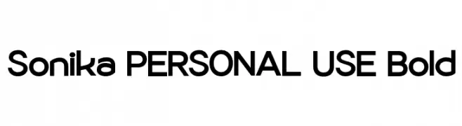 Sonika PERSONAL USE Bold  Скачать бесплатные шрифты