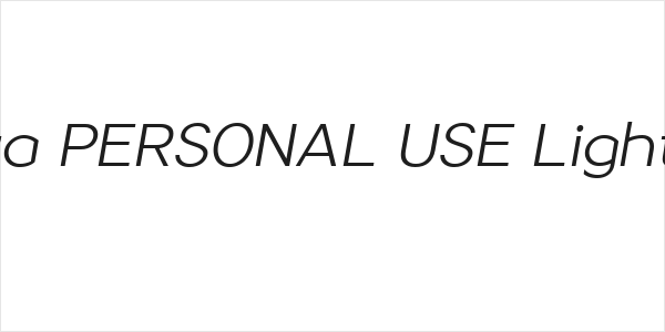 Sonika PERSONAL USE Light Italic Logo