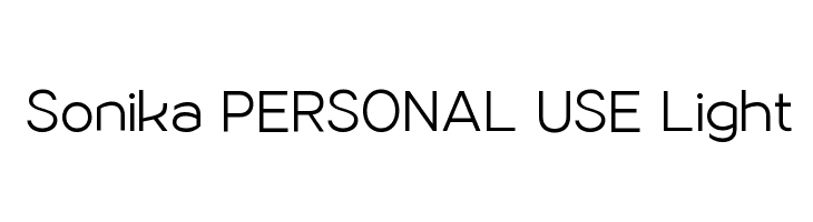 Sonika PERSONAL USE Light Font