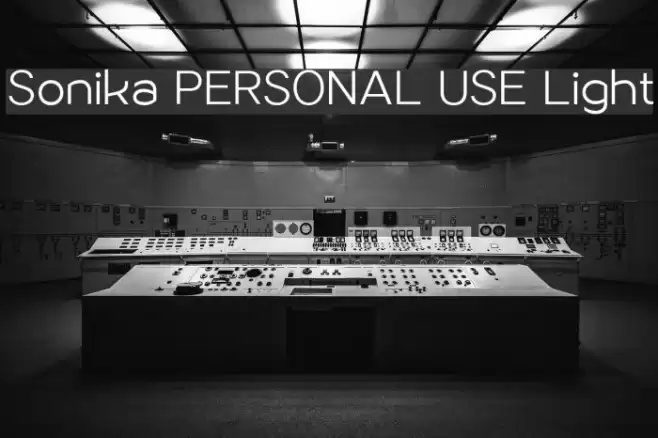 Sonika PERSONAL USE Light Font examples