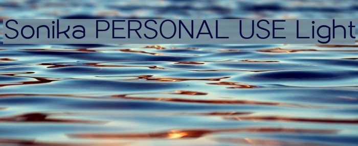 Sonika PERSONAL USE Light Font examples
