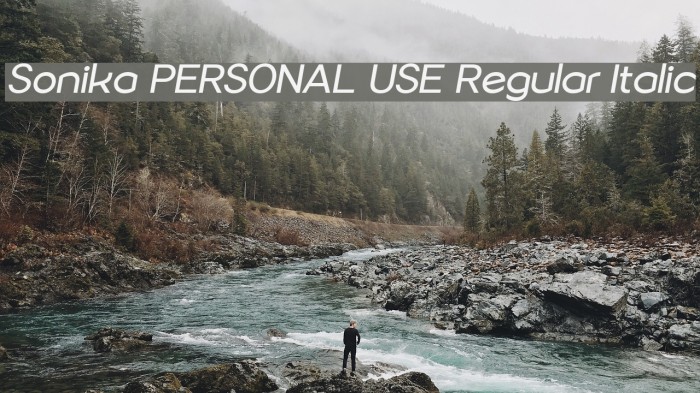 Sonika PERSONAL USE Regular Italic Font examples