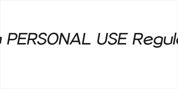 Sonika PERSONAL USE Regular Italic Logo