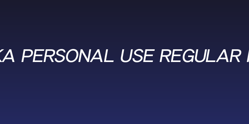 Sonika PERSONAL USE Regular Italic Social Header