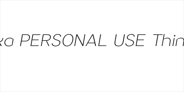 Sonika PERSONAL USE Thin Italic Logo