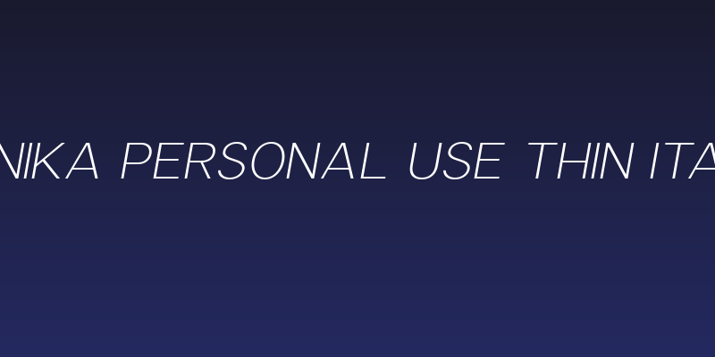 Sonika PERSONAL USE Thin Italic Social Header