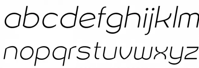 Sonika PERSONAL USE Thin Italic Fuentes MINÚSCULAS