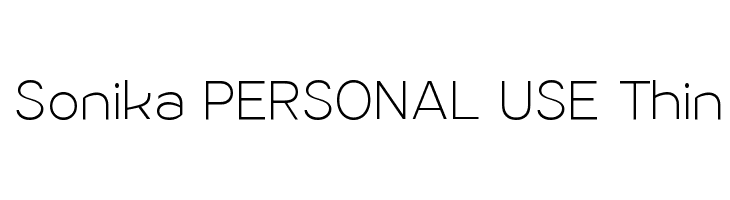 Sonika PERSONAL USE Thin Font